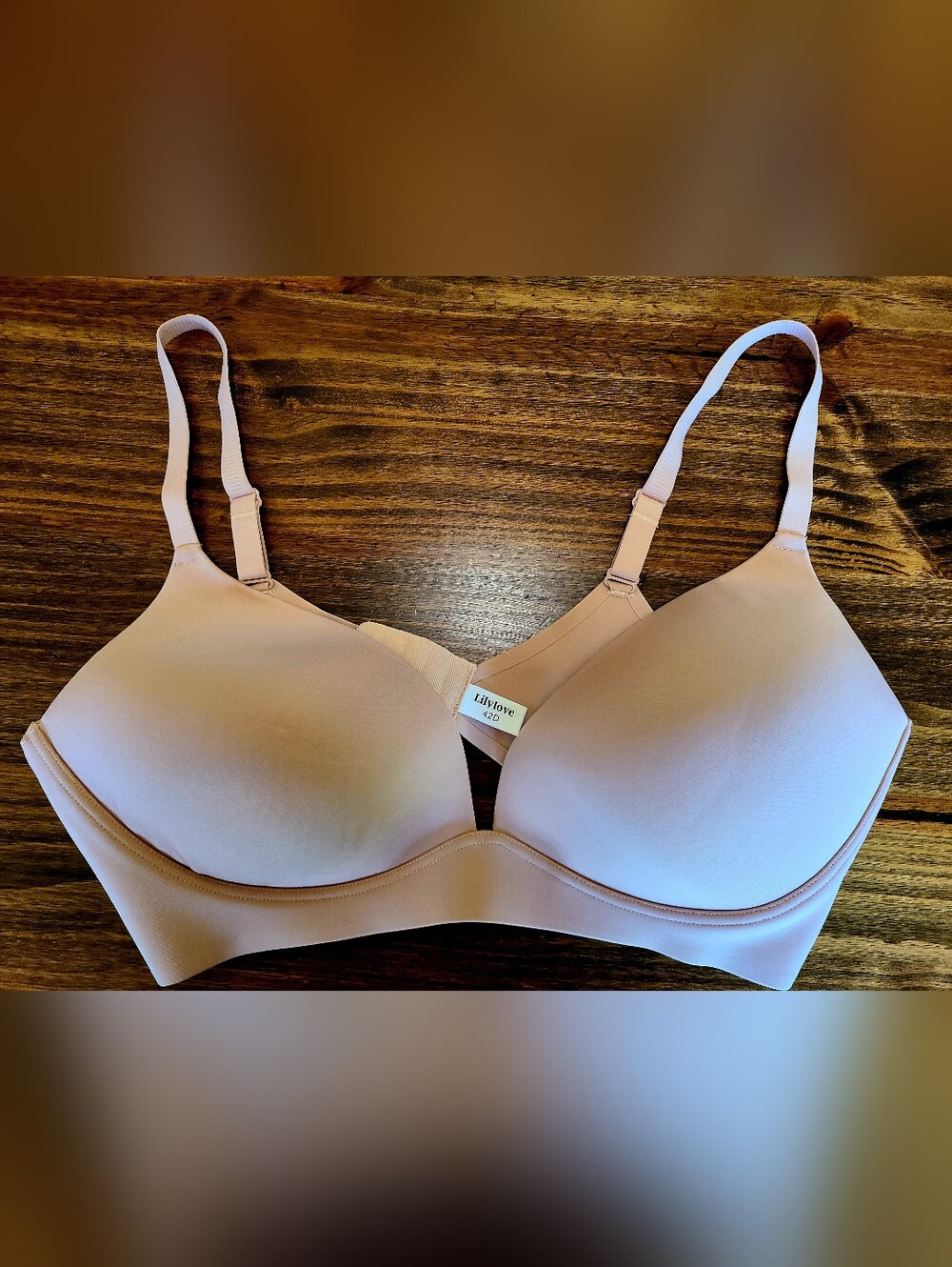 Lilylove Deep V Bra in Nude/Tan